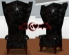 Black Velvet Wing Chair