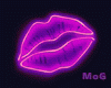 Purple Lips - Neon Sign