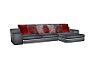 Gray/Red Sectional