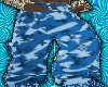 [M] LV Blue Camo Pants