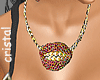 labios collar y pendient