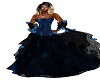 blue black wedding gown