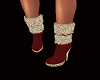 Dark Red Holiday Boots