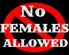 No Female 3D sign 