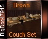 [BD] Brown Couch Set