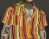|Anu|Striped Open Shirt*