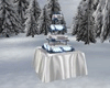 Wedding cake blue/silver