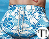 T! Tiki Blue Shorts/Tatt
