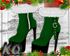 Green Christmas Boots