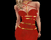 Red & Gold Mini Dress