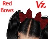 Red Hair Bows