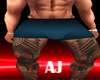 AJ Mens Boxers Teal