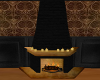 (AA)Black/Gold Fireplace