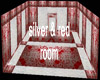silver & red room