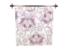 white & burgundy curtain