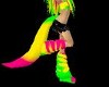Neon Colored Fox Tail