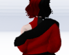 Black/Red Fluffy Coat