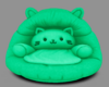 green kitty cat chair