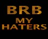 brb haters sign