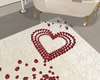 heart shaped rose petals