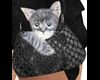 Black Bag w/ gray kitty