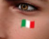 Italian Flag Face Tattoo