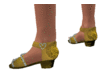 fancy sandals gold