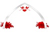 Red N White Wedding Arch