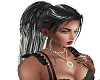 black/white ponytail