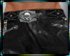 Skull Leather Blk Pants