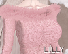lace coquette top pink