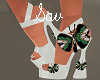 White Butterfly Heels