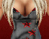 Black latex star corset