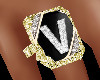 Diamond & Gold Ring "V"
