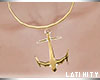 L* Gold Anchor Necklace