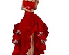 vestido volante rojo