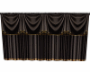 Black gold trim Curtains