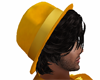 fedora hat yellow & hair