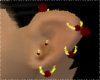 Grim Ruby Gold Earring L