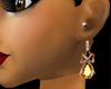 Gold yellow diamond earr