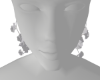 white flower earring