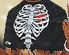 skeleton heart top