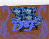 Blue Wolf Couples Chair