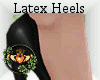 Latex Black Heels