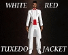 White Red Tuxedo Jacket