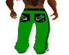 Green/black dj pants