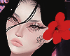 Hair flower red