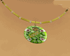 Necklase Oval Green Love