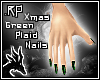 .RP Xmas Grn Plaid Nails