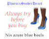 Nix azure blue heels